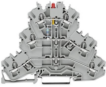 WAGO 2002-3221/1000-434 LED-klem 3-etages 5.20 mm Spanveer Toewijzing: L Grijs 1 stuk(s) Piece