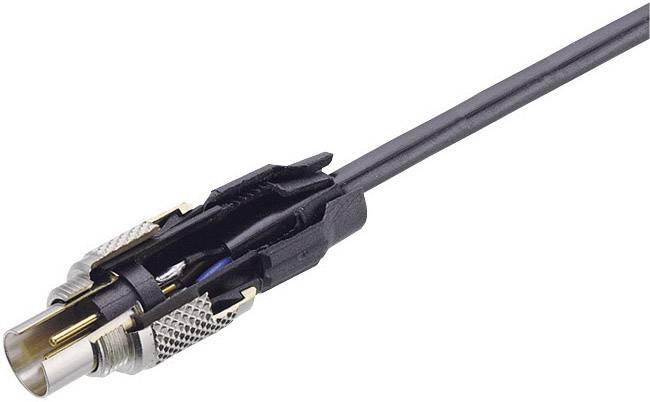 Een coaxkabel met BNC-connector, die vaak wordt gebruikt voor videooverdracht en radiofrequentietoepassingen.