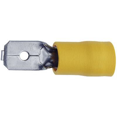 Klauke 8503B Platte stekker (male)  Insteekbreedte: 4.8 mm Insteekdikte: 0.8 mm 180 ° Deels geïsoleerd Geel 1 stuk(s) 