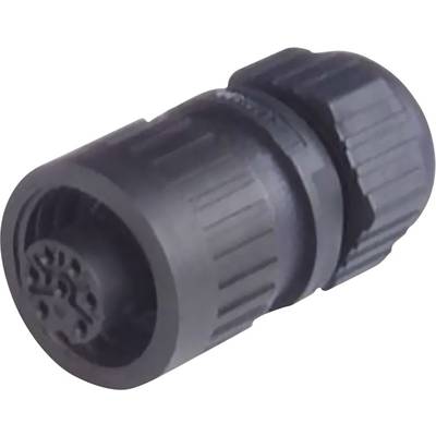 Een zwarte, gegroefde stekker met een afneembare dop, die wordt gebruikt voor elektrische verbindingen.