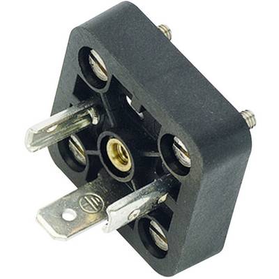 Een zwarte adapter met meerdere metalen aansluitingen en schroeven.