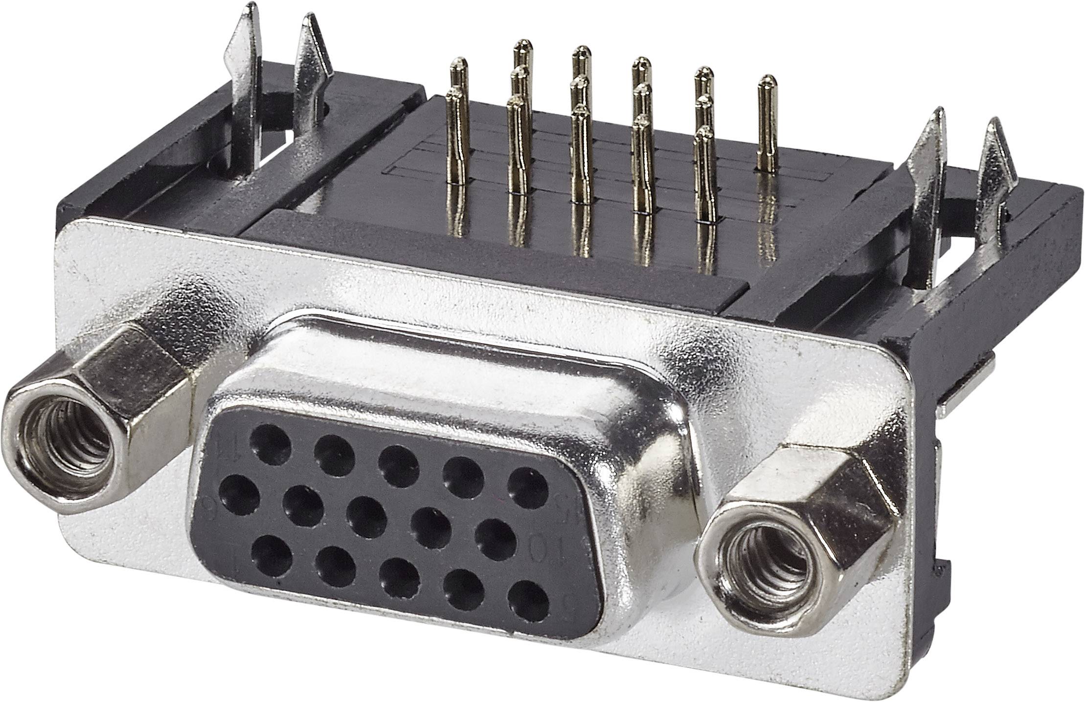 ASSMANN WSW A-HDF 15 A-KG/T D-sub female connector 90 ° Aantal polen: 15 Solderen 1 stuk(s)