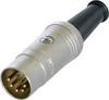 Rean AV NYS322G DIN-connector Stekker, recht Aantal polen: 5 Zwart 1 stuk(s)