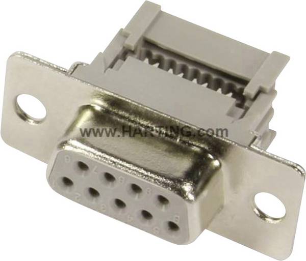 HARTING 09664186500 D-sub female connector 180 ° Aantal polen: 37 Snijklem 1 stuk(s)