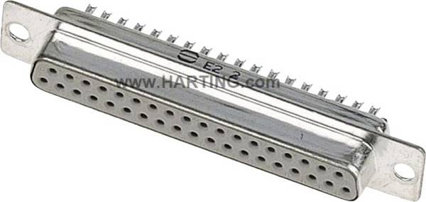 HARTING 09670254715 D-sub female connector 180 ° Aantal polen: 25 Soldeerkelk 1 stuk(s)