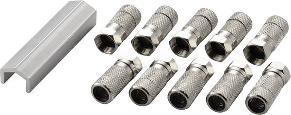 Conrad Components 742699 F-stekker Aansluitingen: F-stekker Kabeldiameter: 7 mm 10 stuk(s)