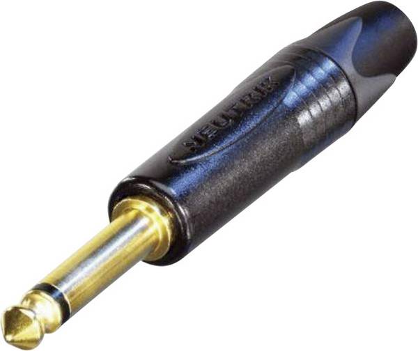 Neutrik NP2X-B Jackplug 6,35 mm Stekker, recht Aantal polen: 2 Mono Zwart 1 stuk(s)