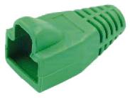 Groene RJ45-beschermkap voor netwerkkabels, beschermt de stekker en voorkomt beschadigingen tijdens gebruik.
