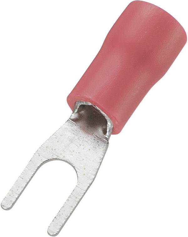 TRU COMPONENTS 745224 Vorkkabelschoen 0.50 mm² 1.50 mm² Schachtdiameter=3.2 mm Deels geïsoleerd Rood 100 stuk(s)