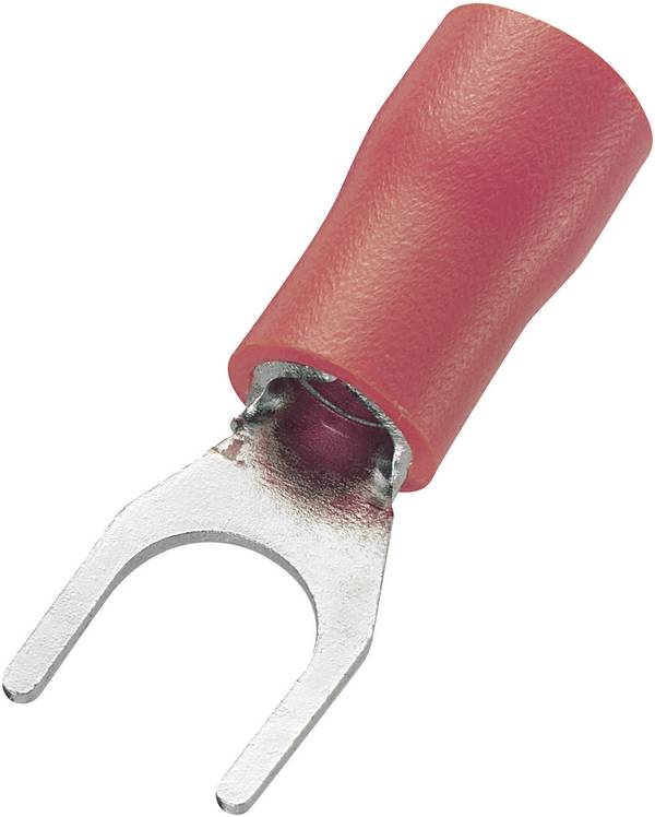 TRU COMPONENTS 745254 Vorkkabelschoen 0.50 mm² 1.50 mm² Schachtdiameter=4.3 mm Deels geïsoleerd Rood 100 stuk(s)