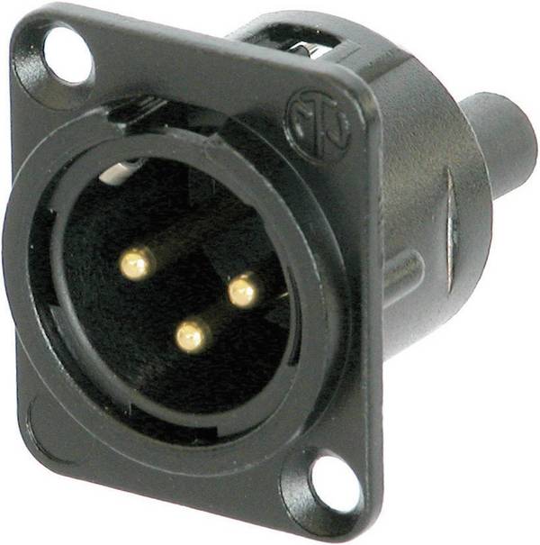 Neutrik NC3MD-S-B-1 XLR-connector Flensstekker, contacten recht Aantal polen: 3 Zwart 1 stuk(s)
