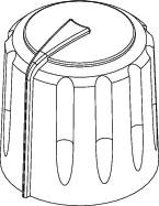 Rean AV F 317 S 096 F 317 S 096 Draaiknop Zwart, Blauw (Ø x h) 17 mm x 17.75 mm 1 stuk(s)-3