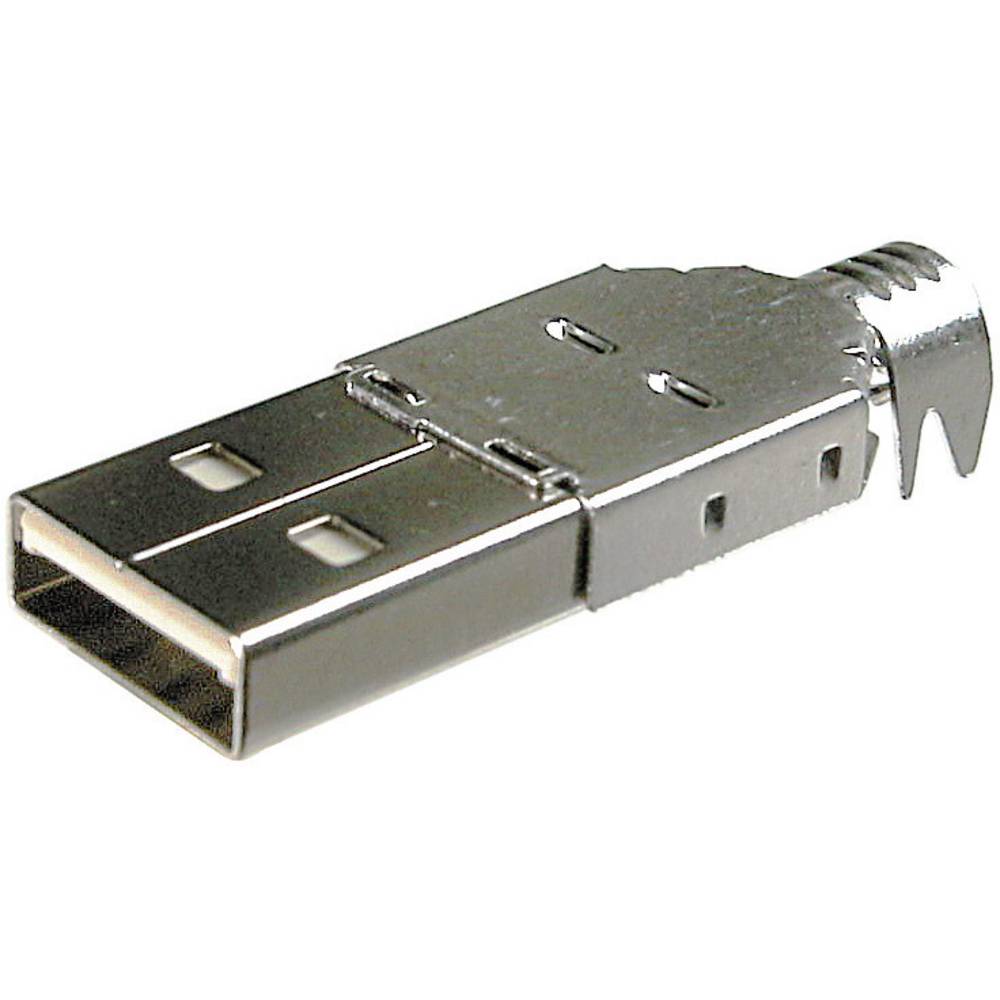 USB-stekker voor zelfbouw Stekker, recht 10120098 Type A (A-USBPA-N) 10120098 BKL Electronic 1 stuk(s)