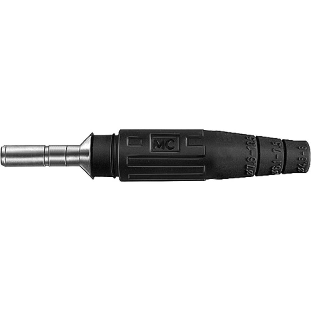 Stäubli KST6AR-N/16 Ronde connector Stekker, recht Stift-Ø: 6 mm Zwart 1 stuk(s)