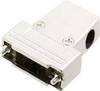 MH Connectors MHTRI-M-15-K 6550-0100-02 D-sub behuizing Aantal polen: 15 Kunststof, gemetalliseerd 180 °, 45 °, 45 ° Zilver 1 stuk(s)