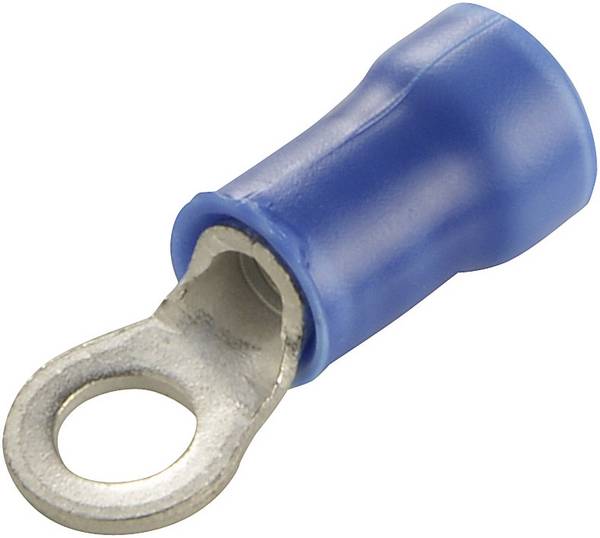TE Connectivity 34163 Ringkabelschoen  Dwarsdoorsnede (max.): 2.60 mm² Schachtdiameter: 8.5 mm Deels geïsoleerd Blauw 1 stuk(s)