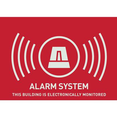ABUS AU1315 Waarschuwingssticker Alarmsysteem Taal Engels  (b x h) 74 mm x 53 mm