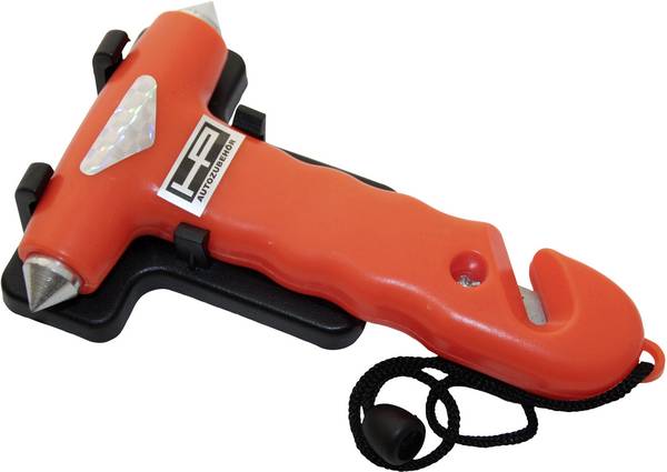 HP Autozubehör 10659 10659 Noodhamer Incl. houder, Riemsnijder, Glasbreker Auto (l x b x h) 23.5 x 14 x 3.5 cm 1 stuk(s)