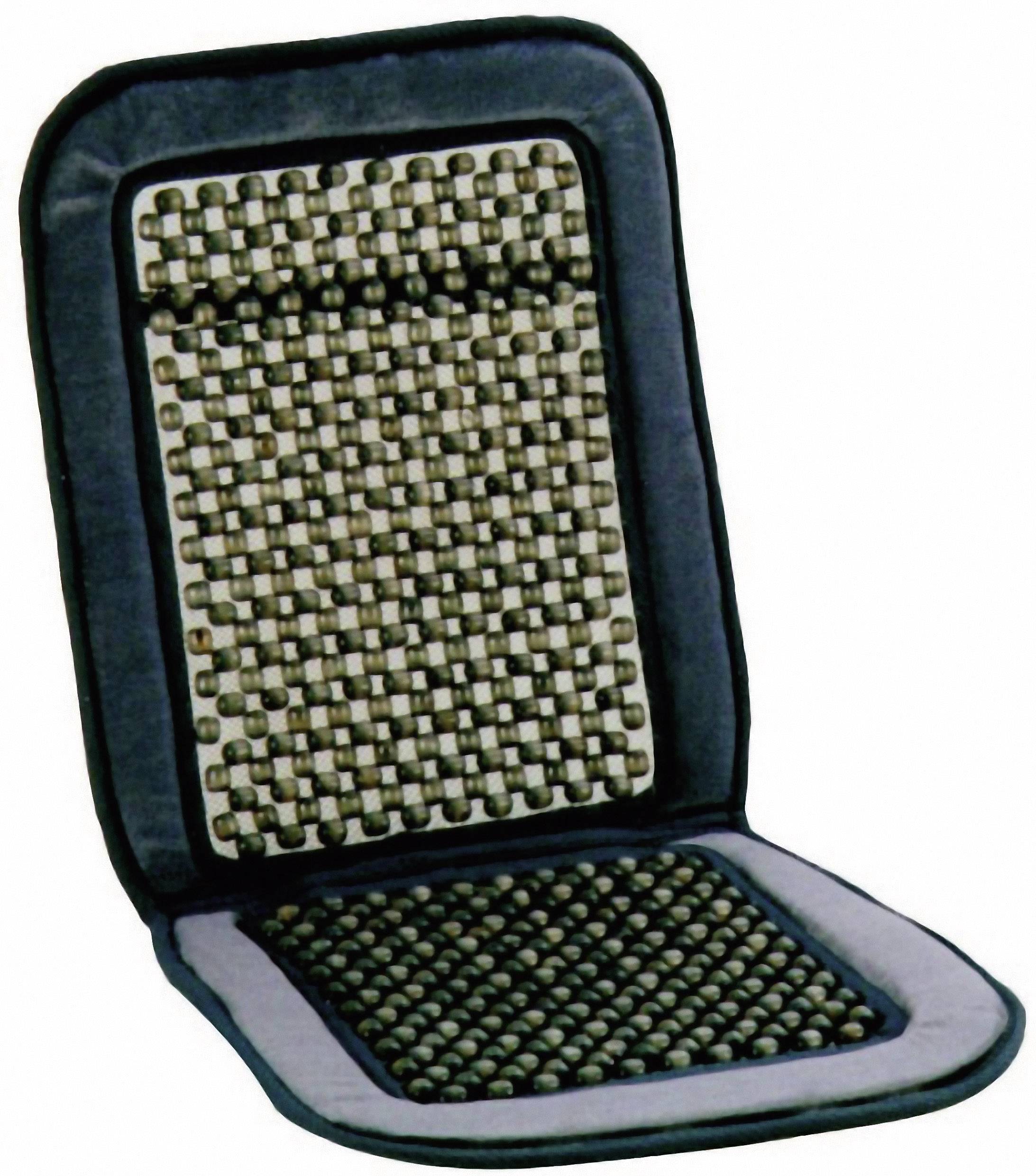 Zitkussen met kussens, vervaardigd uit gevlochten materiaal en kralen, geschikt voor massage of comfort op stoelen.