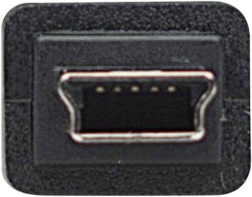 Een USB Micro-B-aansluiting in close-up, typisch gebruikt voor opladers en gegevensoverdracht bij draagbare apparaten.