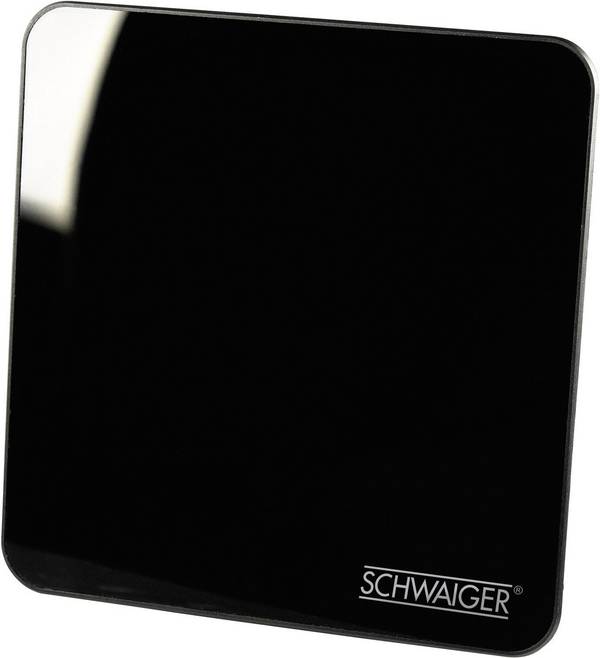 Schwaiger ZA8970011 Actieve DVB-T/T2 platte antenne Binnen Versterking: 45 dB Zwart
