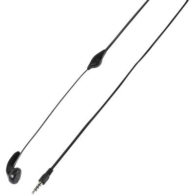 Basetech JP-2.5 In Ear headset  Telefoon Kabel Mono Zwart  