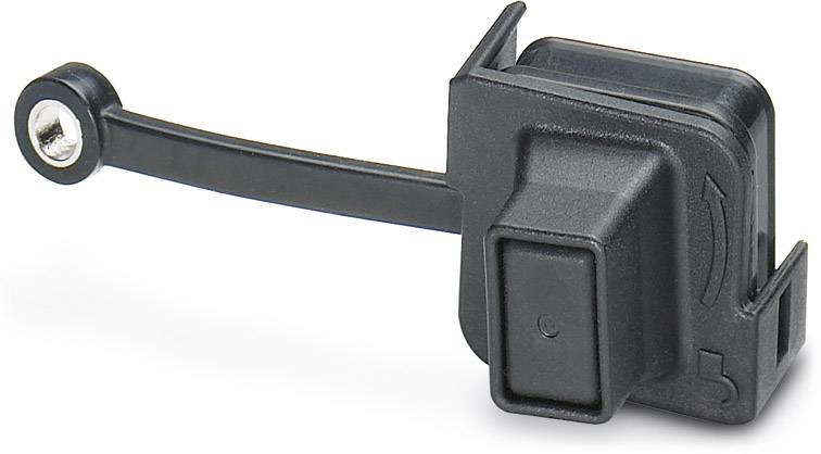 Een zwarte sensor met een lange, smalle arm en een rechthoekige behuizing wijst naar voren. Het is elektronische accessoire.