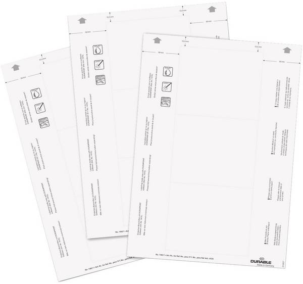 DURABLE insteekborden Badgemaker 40x75mm 240 stuks wit