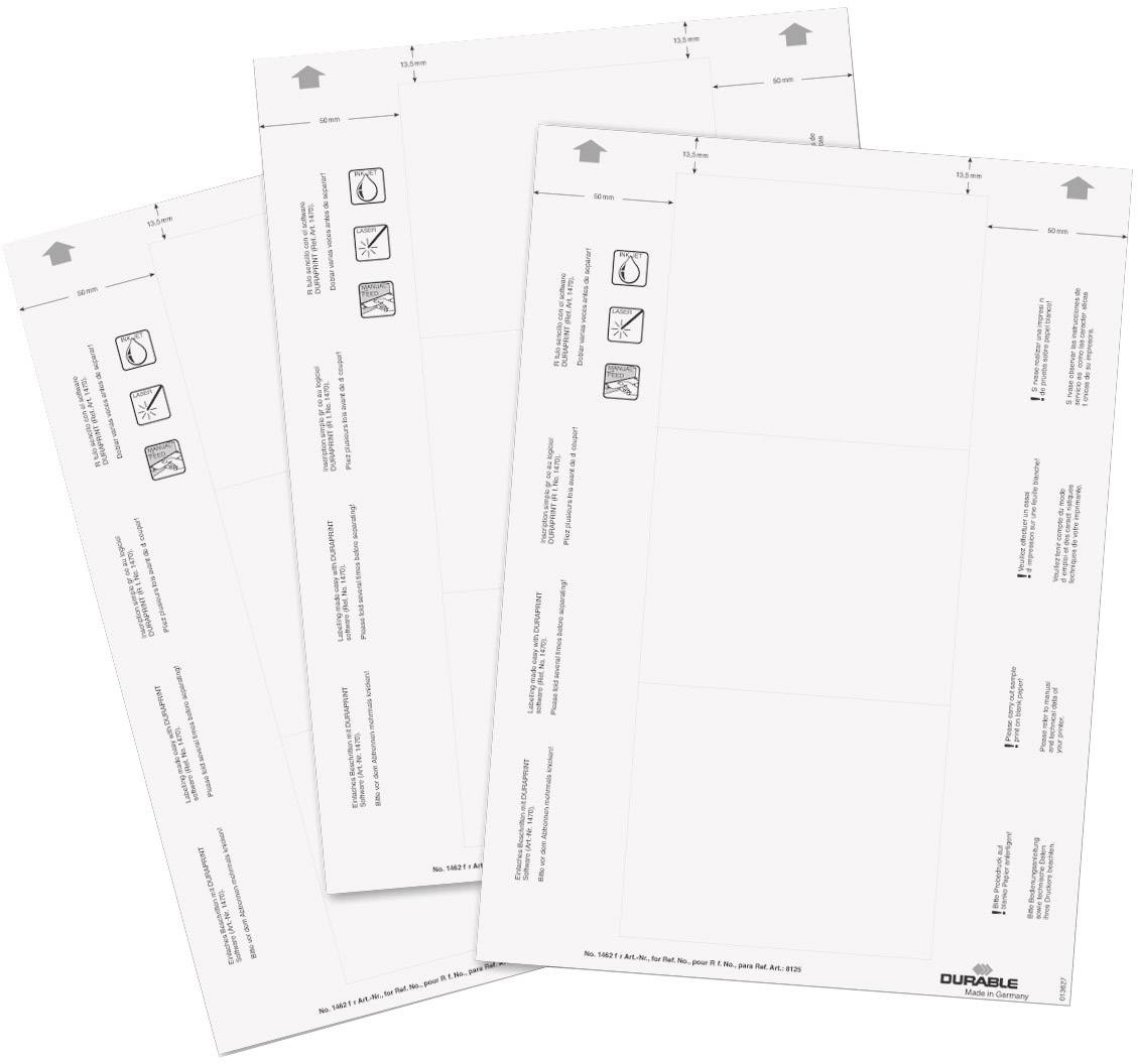 DURABLE insteekborden Badgemaker 40x75mm 240 stuks wit-0