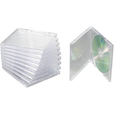   CD-hoes 1 CD/DVD/Blu-Ray Kunststof Transparant 10 stuk(s)  