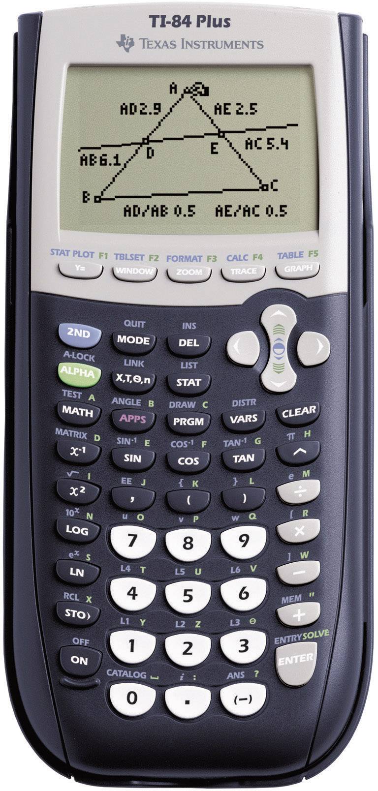 Texas Instruments TI-84 PLUS Grafische rekenmachine op batterijen Zwart, Grijs |