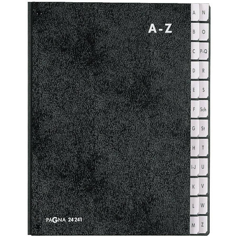 PAGNA - Lessenaarordner 24-tabs A-Z - Zwart - Hardkarton - A4