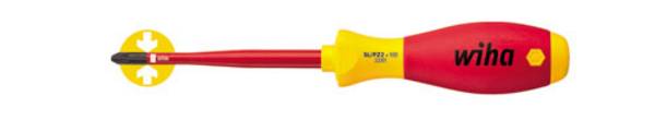 Wiha PlusMinus Schraubendreh.SL/PZ2 SoftFinish-slimFix VDE1000V Plus/minus schroevendraaier VDE Grootte SL/PZ 2 Koplengte: 100 mm