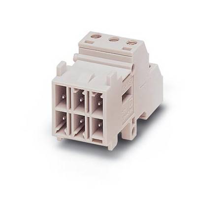 Een crèmekleurige, multipolaire stekkerbehuizing met meerdere aansluitopeningen, geschikt voor elektronische toepassingen.
