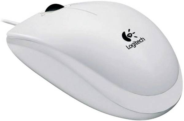 Logitech B100 Muis USB    Optisch Wit 3 Toetsen 800 dpi