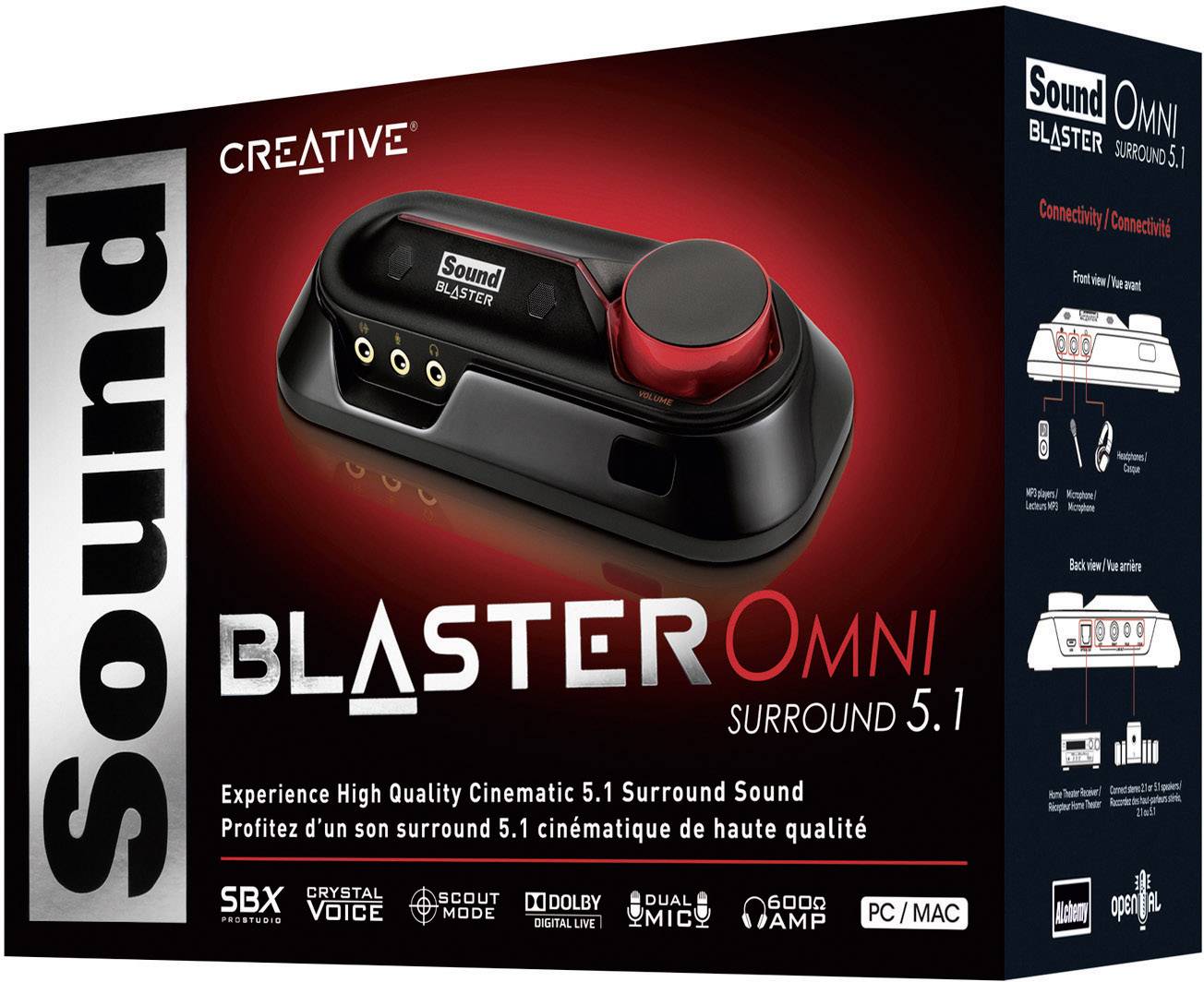 creative sound blaster omni surround 5.1 usb sound card spec