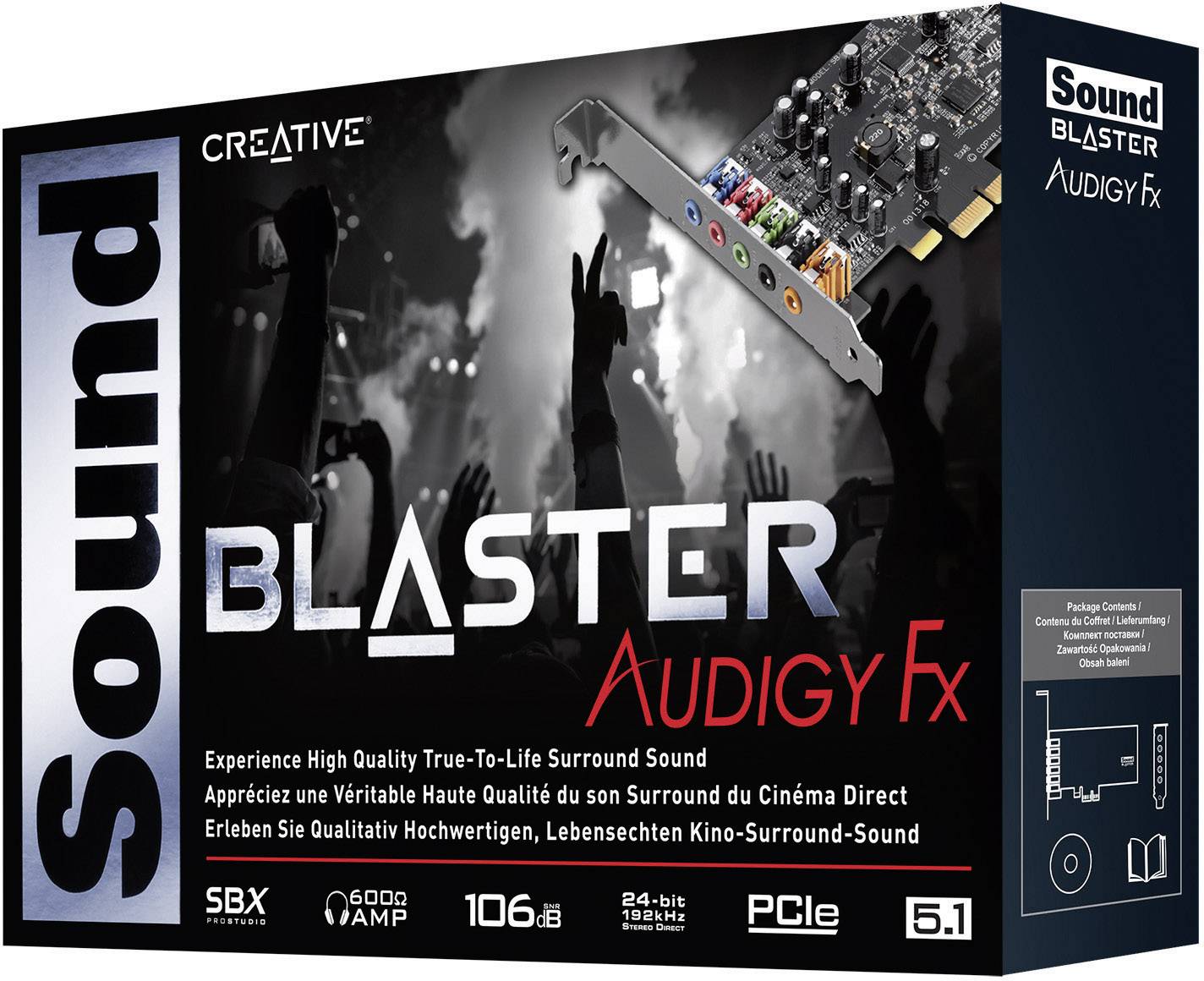 Sound Blaster Soundblaster Audigy Fx 5 1 Interne Geluidskaart Pcie X1 Externe Koptelefoonaansluitingen Conrad Be