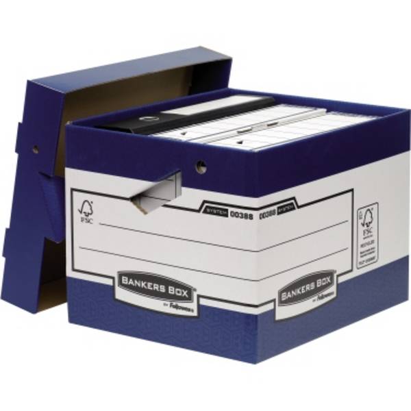 Bankers Box 0043859671113  Bankers Box -  archiefdoos, formaat 33,3 x 29,2 x 40,4 cm, blauw