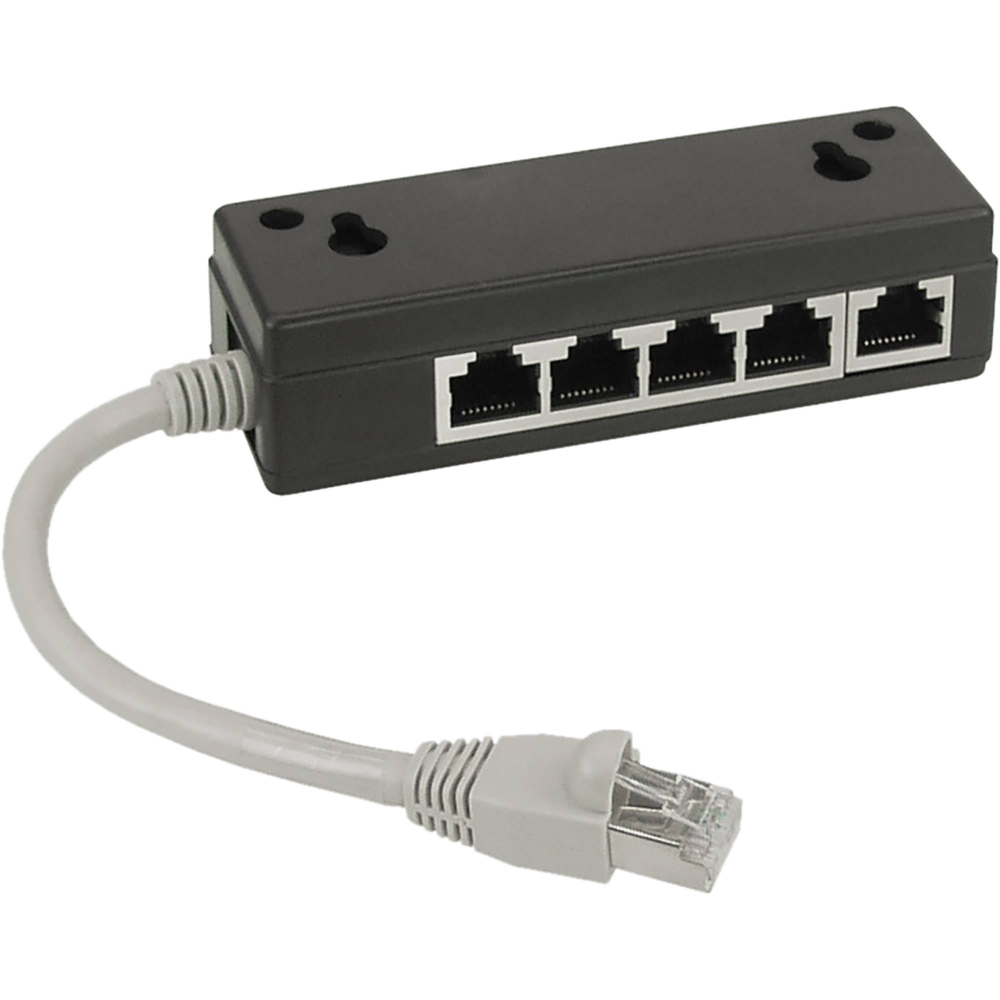 InLine® ISDN verdeeldoos 5x RJ45 Bu, 15cm kabel, met eindweerstanden-0