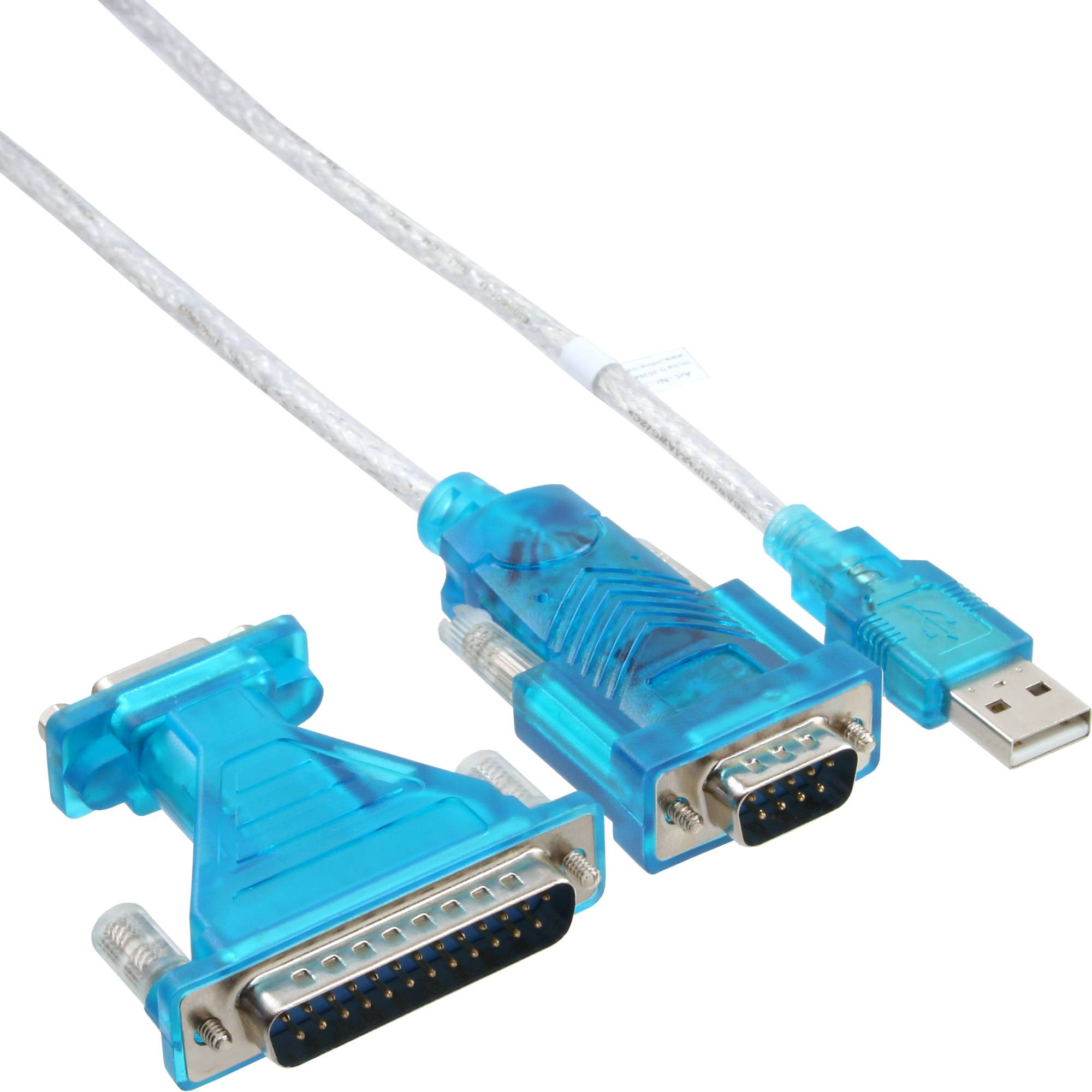 InLine® USB-naar-serieel-adapterkabel, USB male naar 9-pin male, met adapter-0