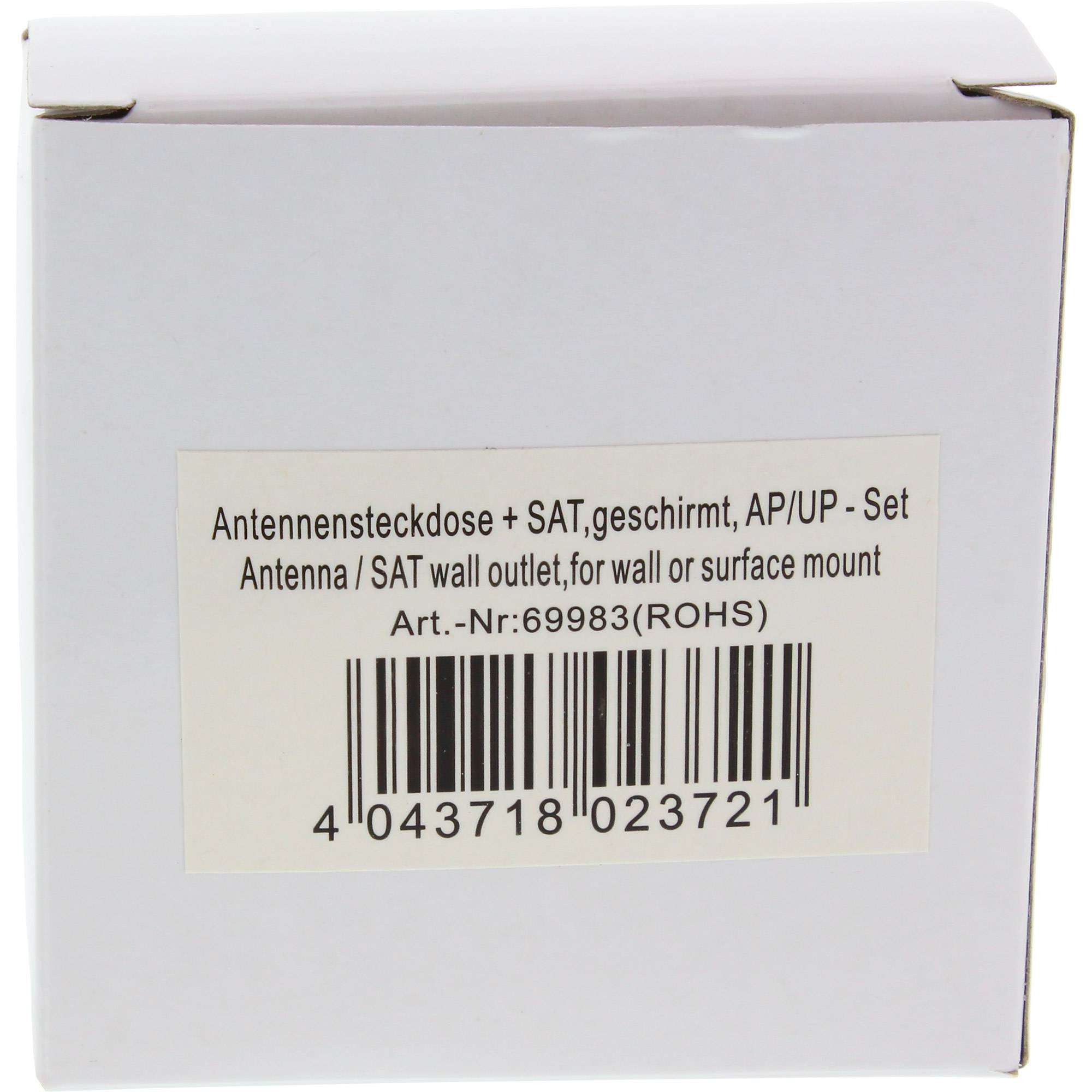 InLine® Antennecontactdoos + SAT, afgeschermd, AP/UP - Set-2