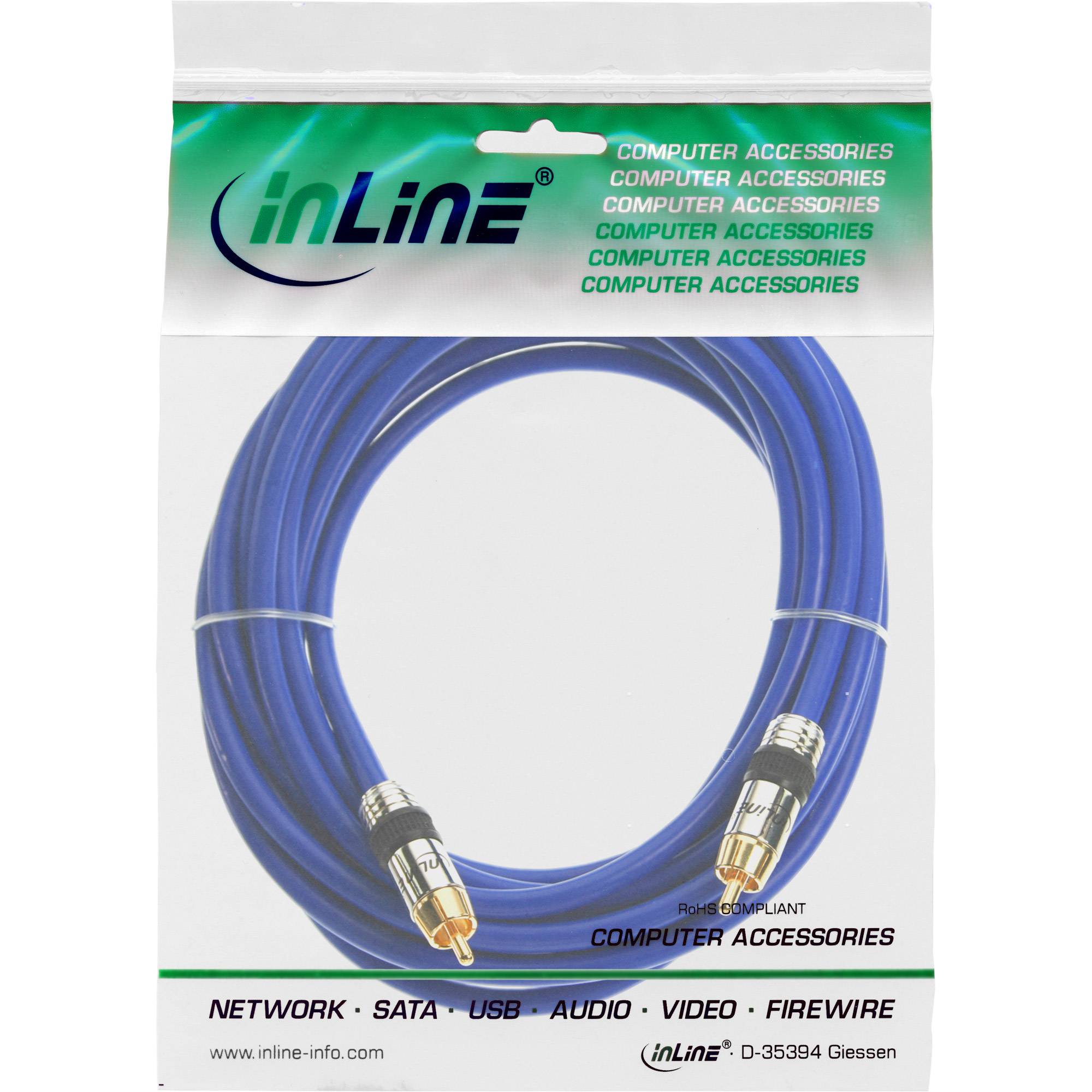 InLine® Cinch kabel AUDIO, PREMIUM, 1x Cinch male / male, 3m-1