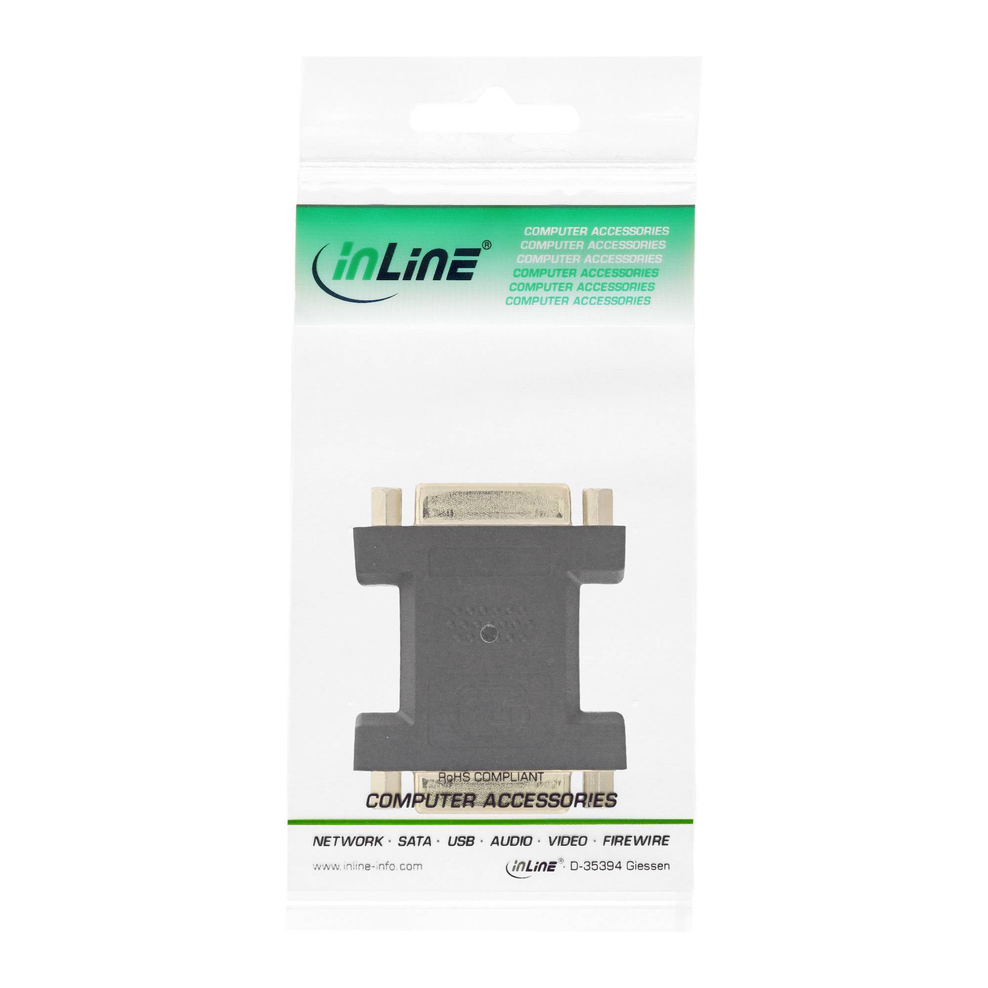 DVI-D Dual Link koppelstuk - verguld / zwart-1