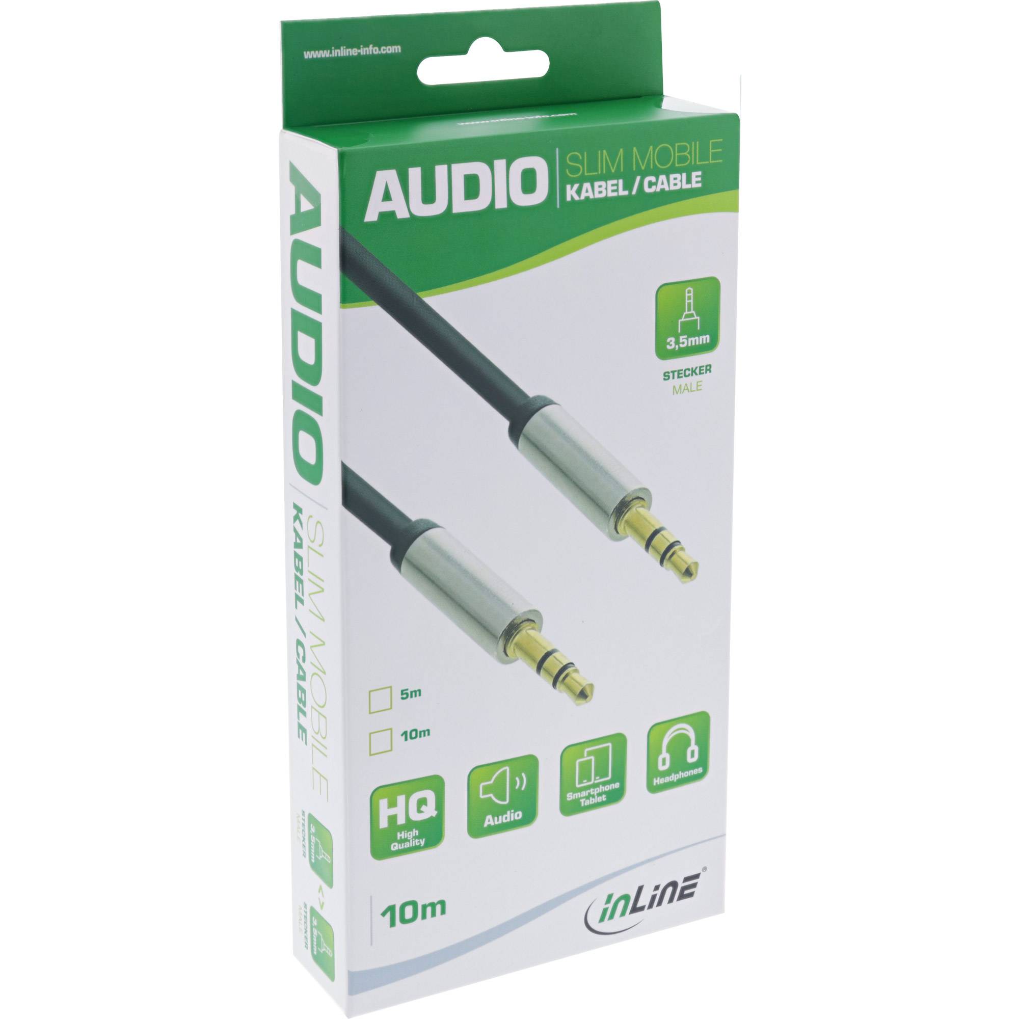 Premium 3,5mm Jack stereo audio slim kabel - 5 meter-1