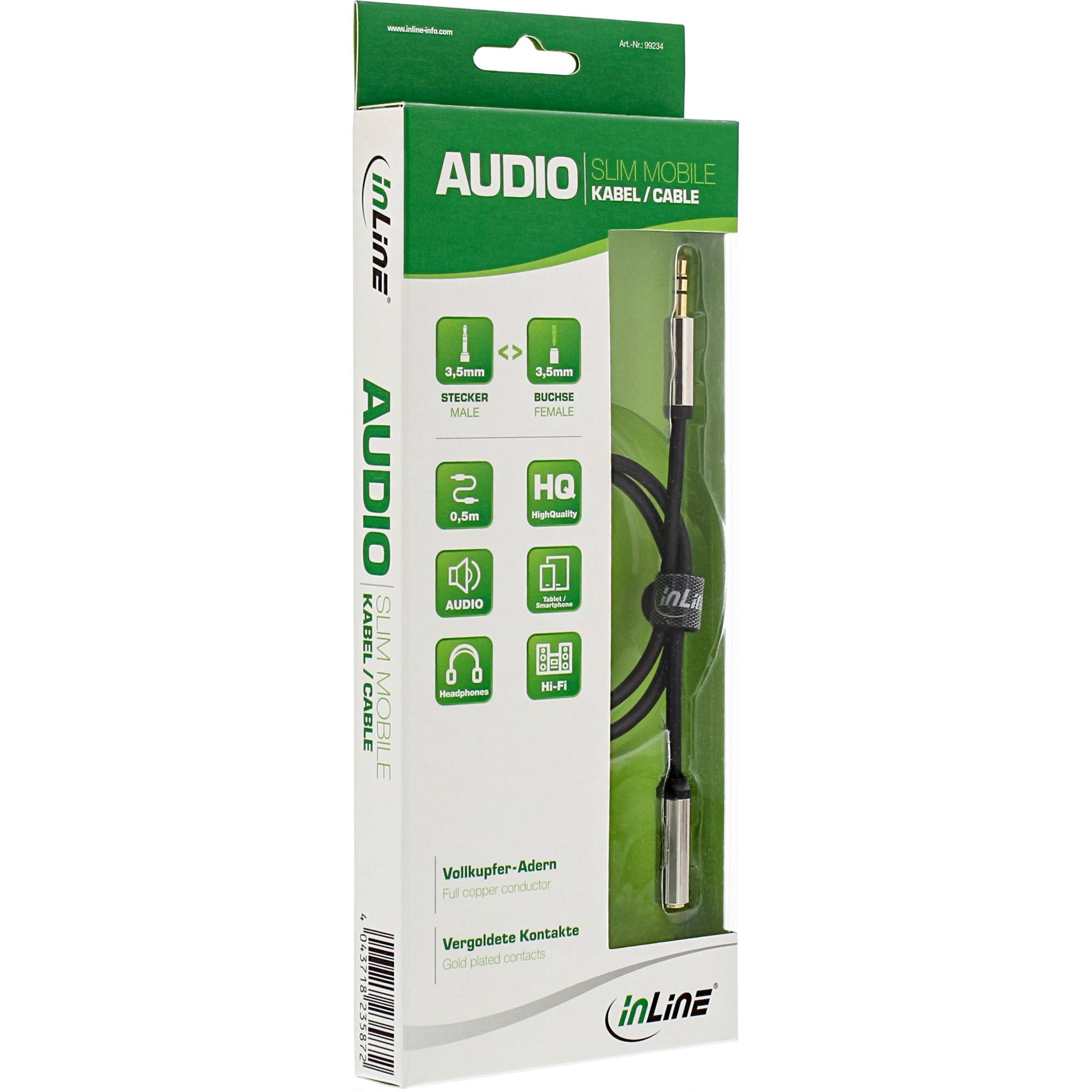 Premium 3,5mm Jack stereo audio slim verlengkabel - 10 meter-1