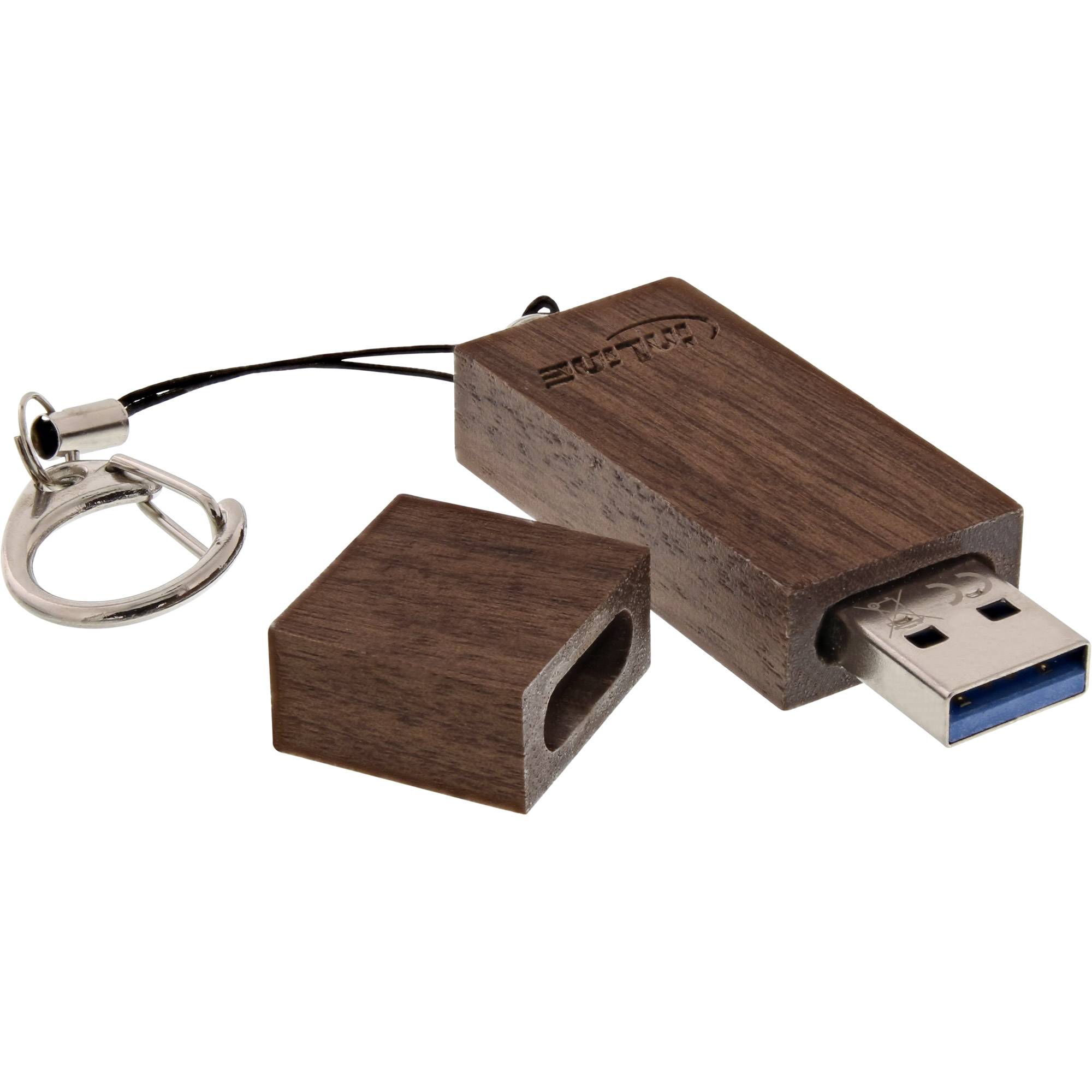 InLine® woodstick USB 3.0 geheugenstick, walnoot, 128GB-0
