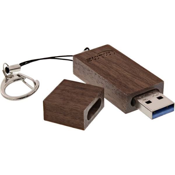 InLine® woodstick USB 3.0 geheugenstick, walnoot, 64GB