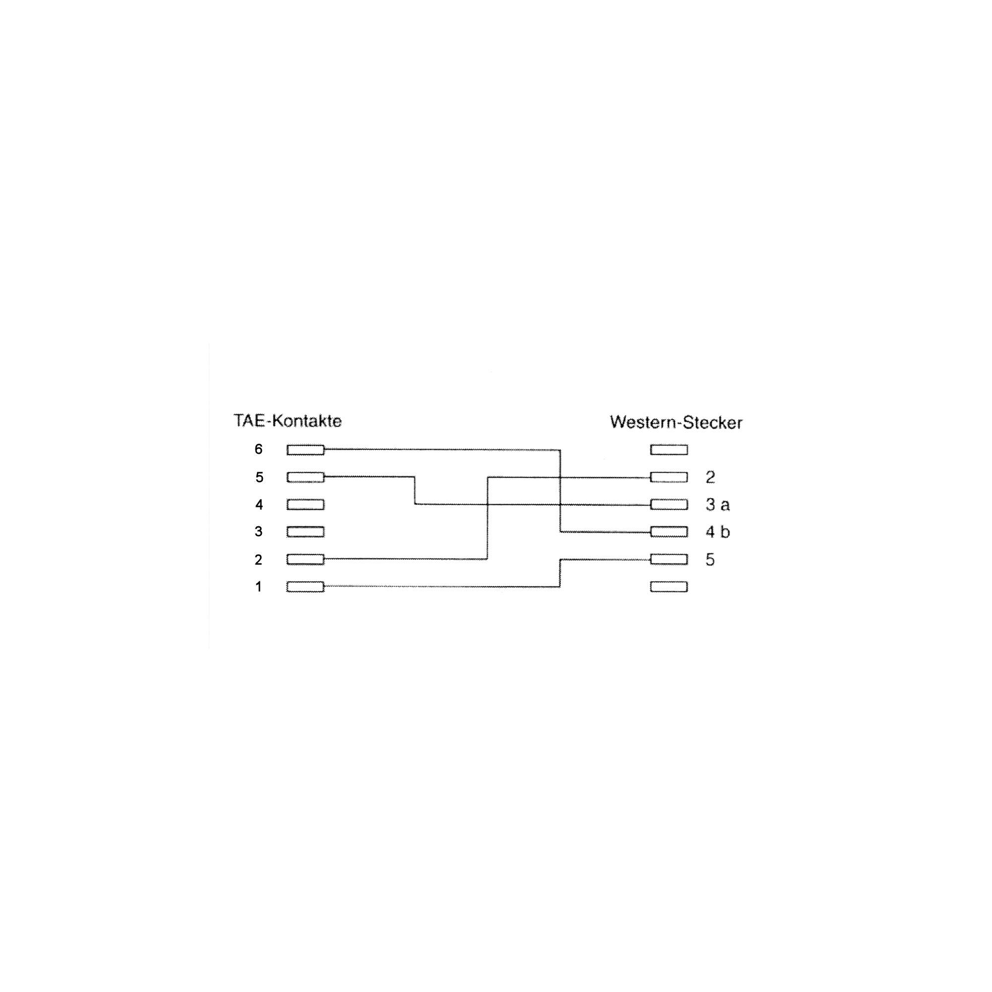 InLine® TAE-N-aansluitkabel, TAE-N naar RJ11 (6P4C), 3m-1