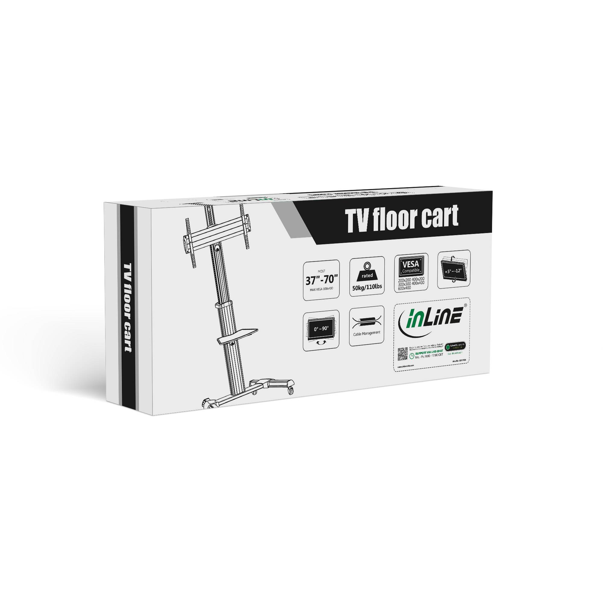 InLine® TV trolley, voor beeldschermen 37"-70" (94-178 cm), max. 50 kg-4