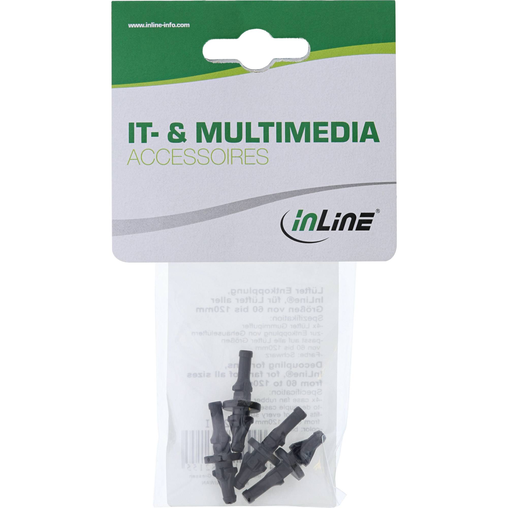 Rubberen klemmen voor PC ventilatoren / 4 stuks-1